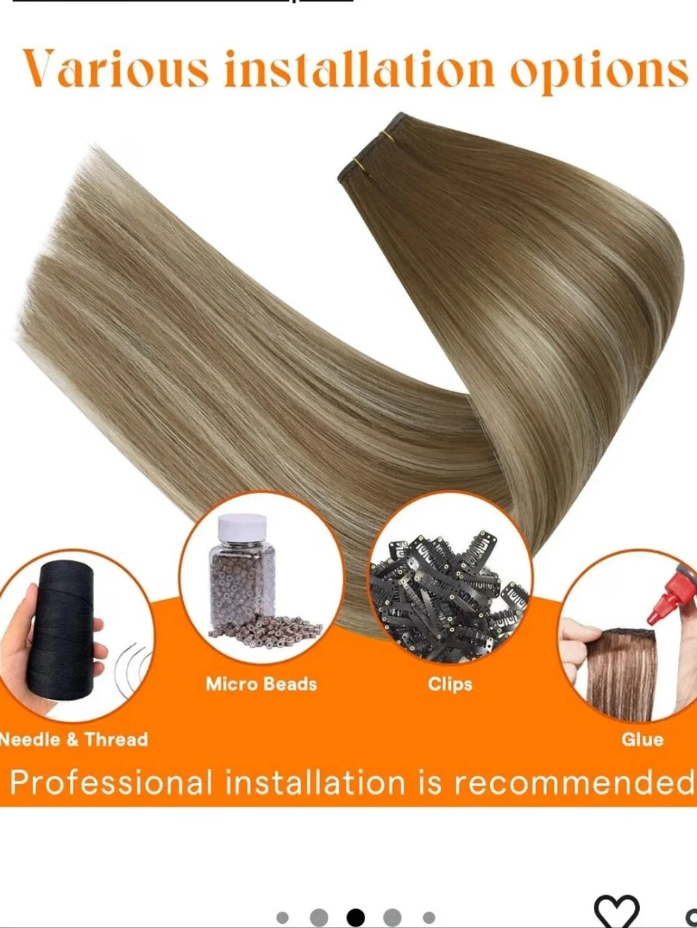 Sunny Hair Genius Weft Hair Extensions Human Hair Blonde Balayage 14